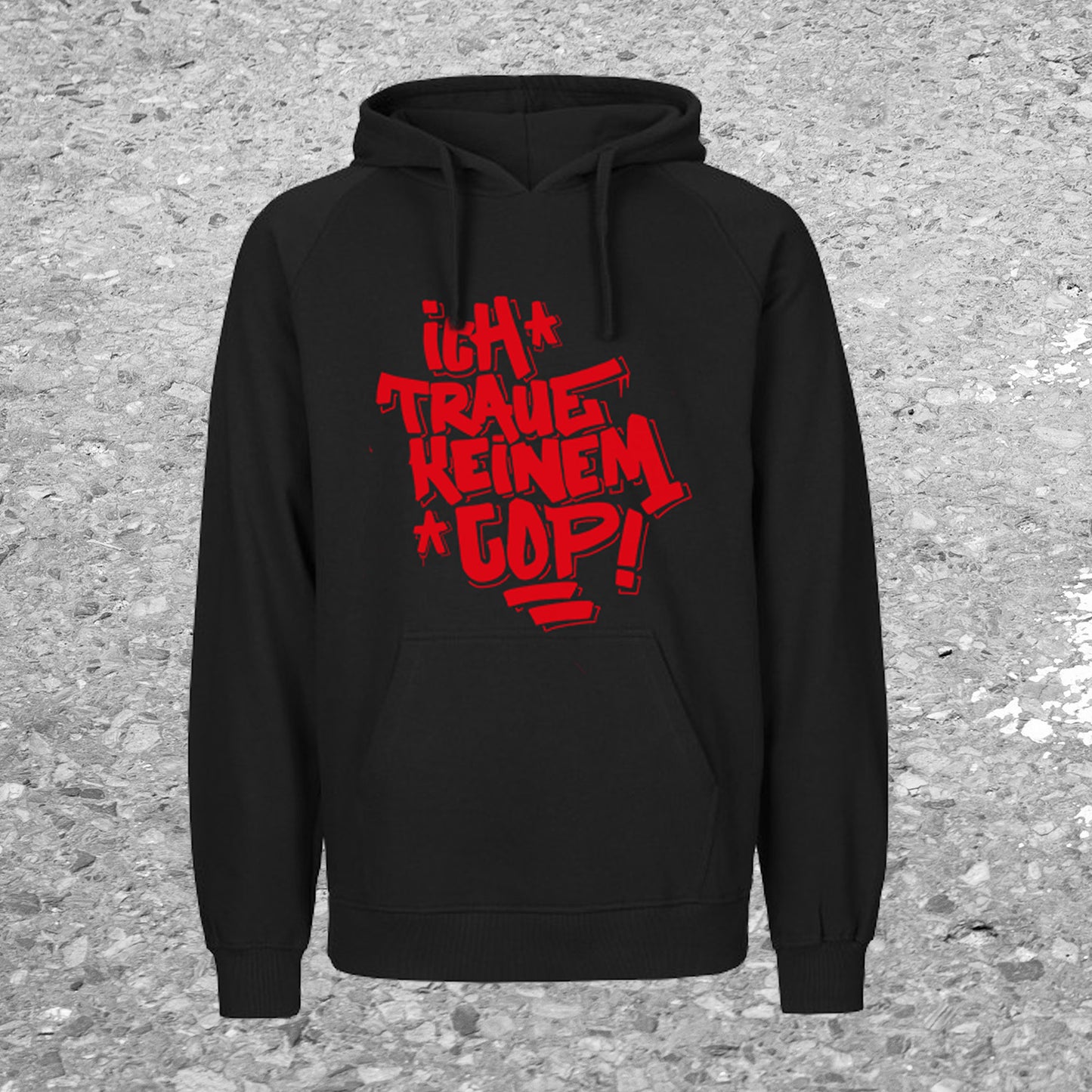„Ich traue keinem Cop“ Hoodie Schwarz
